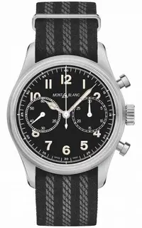 Montblanc 1858 Automatic Chronograph Stainless Steel / Black / NATO