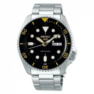 Seiko 5 Sports Sports Style Stainless Steel / Black – Gold / Bracelet