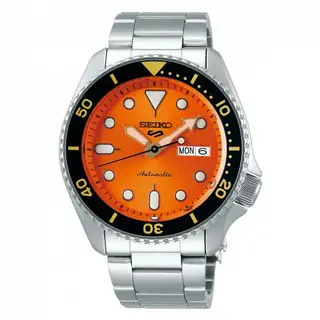 Seiko 5 Sports Sports Style Stainless Steel / Orange / Bracelet