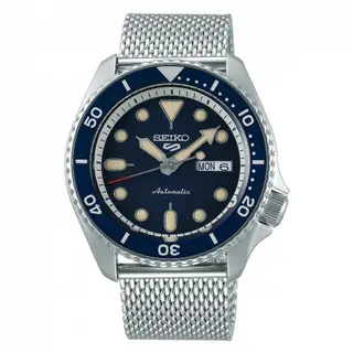 Seiko 5 Sports Suits Style Stainless Steel / Blue / Mesh