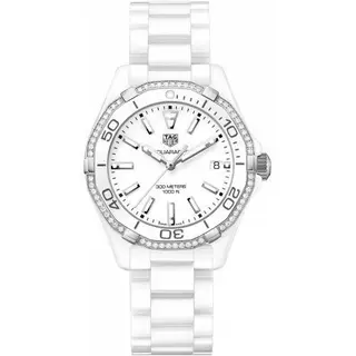 TAG Heuer Aquaracer 300M 35 Ceramic / Diamond / White / Bracelet