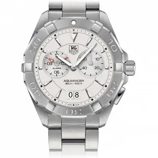 TAG Heuer Aquaracer 300M Alarm 40.5 Stainless Steel / Silver / Bracelet