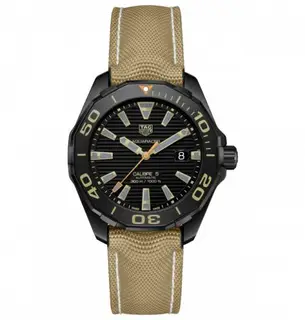 TAG Heuer Aquaracer 300M Calibre 5 41 Titanium PVD / Black – Sand / Nylon