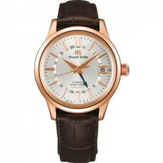Grand Seiko Automatic Hi Beat 36000 GMT Special Pink Gold / Silver / Strap