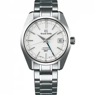 Grand Seiko Automatic Hi Beat 36000 GMT Titanium / White / Bracelet