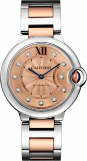 Cartier Ballon Blue de Cartier 36 Automatic Stainless Steel / Pink Gold / Champagne / Bracelet
