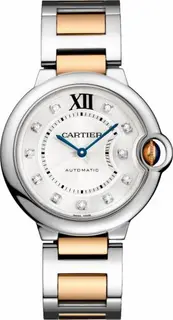 Cartier Ballon Blue de Cartier 36 Automatic Stainless Steel / Pink Gold / Diamond / Bracelet