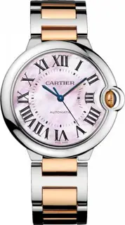 Cartier Ballon Blue de Cartier 36 Automatic Stainless Steel / Pink Gold / Mother of Pearl / Bracelet