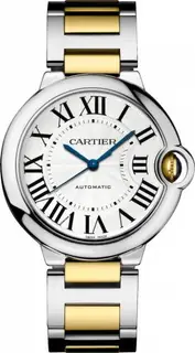 Cartier Ballon Blue de Cartier 36 Automatic Stainless Steel / Yellow Gold / Silver / Bracelet