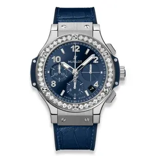 Hublot Big Bang 41 Stainless Steel / Diamond / Blue