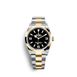 Rolex Explorer 36 Stainless Steel / Yellow Gold