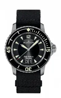Blancpain Fifty Fathoms Automatique Grande Date Titanium / Black / Black NATO