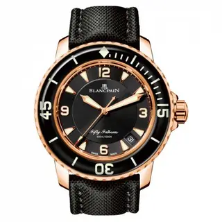 Blancpain Fifty Fathoms Automatique Red Gold / Black / Black Canvas