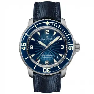 Blancpain Fifty Fathoms Automatique Stainless Steel / Blue / Blue Canvas