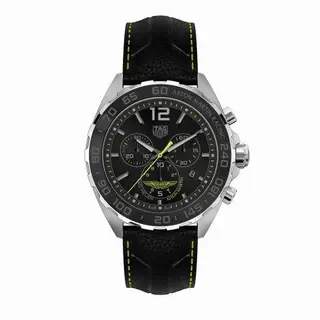 TAG Heuer Formula 1 Chronograph Quartz 43 Stainless Steel / Aston Martin / Calf