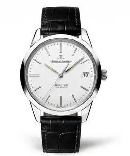 Jaeger-LeCoultre Geophysic True Second Stainless Steel / Silver / Alligator