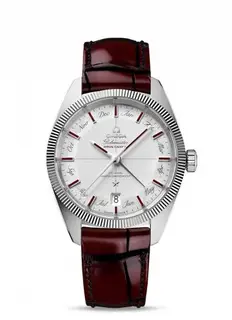 Omega Globemaster Annual Calendar Platinum / Silver / Burgundy