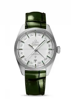 Omega Globemaster Annual Calendar Platinum / Silver / Green