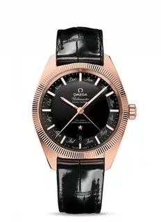 Omega Globemaster Annual Calendar Sedna Gold / Black