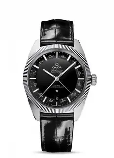 Omega Globemaster Annual Calendar Stainless Steel / Black