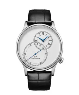 Jaquet Droz Grande Seconde 43 Decentree Silver / Stainless Steel