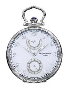 Patek Philippe Pocket Watch Lepine Power Reserve White Gold / Horses