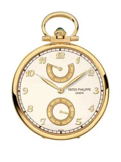 Patek Philippe Pocket Watch Lepine Power Reserve Yellow Gold / Mountain Landscape