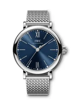 IWC Portofino 34 Stainless Steel / Blue / Mesh