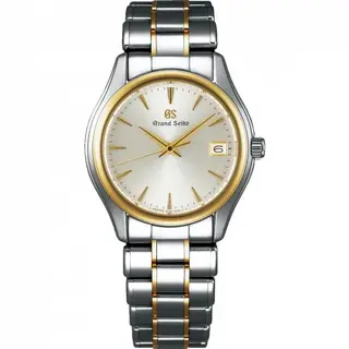 Grand Seiko Quartz Date Stainless Steel / Yellow Gold / Silver / Bracelet