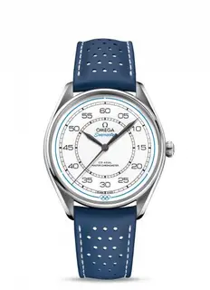 Omega Seamaster Master Co-Axial 39.5 Olympic Timekeeper Stainless Steel / White / Blue