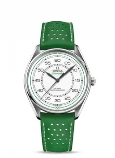 Omega Seamaster Master Co-Axial 39.5 Olympic Timekeeper Stainless Steel / White / Green