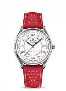 Omega Seamaster Master Co-Axial 39.5 Olympic Timekeeper Stainless Steel / White / Red