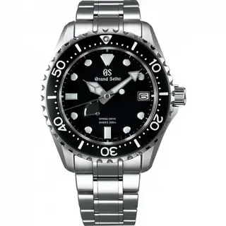 Grand Seiko Spring Drive 200 m Diver's Stainless Steel / Black / Bracelet