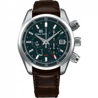 Grand Seiko Spring Drive Chronograph Stainless Steel / Green / Strap