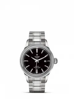 Tudor Style 28 Stainless Steel / Black / Bracelet