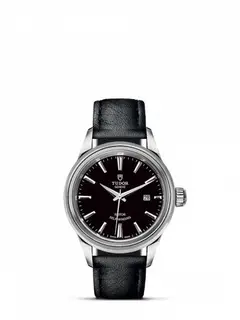 Tudor Style 28 Stainless Steel / Black / Strap