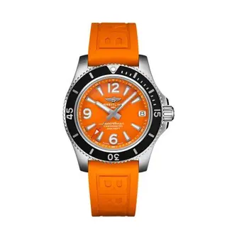 Breitling Superocean 36 Stainless Steel / Orange / Rubber