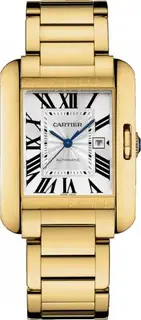 Cartier Tank Anglaise 29.8 Yellow Gold / Silver / Bracelet