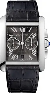 Cartier Tank MC 34.3 Chronograph Stainless Steel / Grey