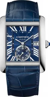 Cartier Tank MC 34.3 Stainless Steel / Blue