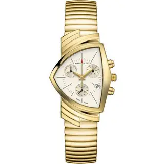 Hamilton Ventura Chrono Quartz 32.3 PVD Yellow / Silver / Bracelet