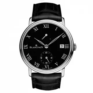 Blancpain Villeret 8 Jours Manuelle Platinum / Black Enamel
