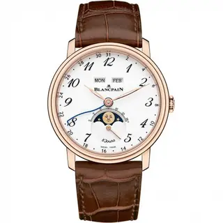 Blancpain Villeret Quantieme Complet 8 Jours Red Gold / Enamel Arabic