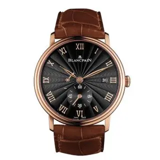 Blancpain Villeret Ultraplate Power Reserve Date Red Gold / Black