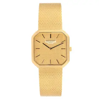 Patek Philippe Yellow Gold Linen Pattern Dial