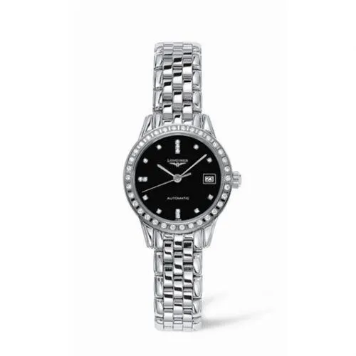 Longines Flagship 26 Automatic Diamond Bezel Black L4.274.0.57.6