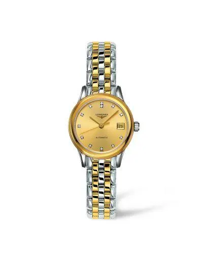 Longines Flagship 26 Automatic Two Tone Champagne Diamond L4.274.3.37.7