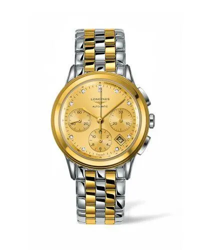 Longines Flagship Chronograph Two Tone Diamond L4.803.3.37.7